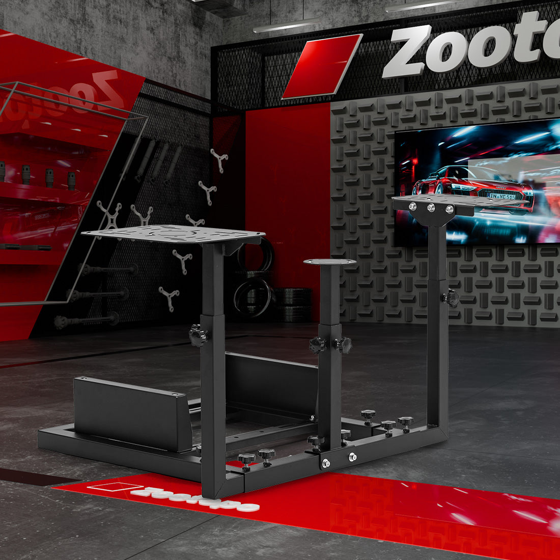 Zootopo Flight Simulator Cockpit Fit for Logitech X52 PRO,X56, Thrustmaster T16000M,HotasWarthing Flight Stick,Unlimited Adjustment,Not Include Steering Wheel,Pedals,Handbrake and Joystick