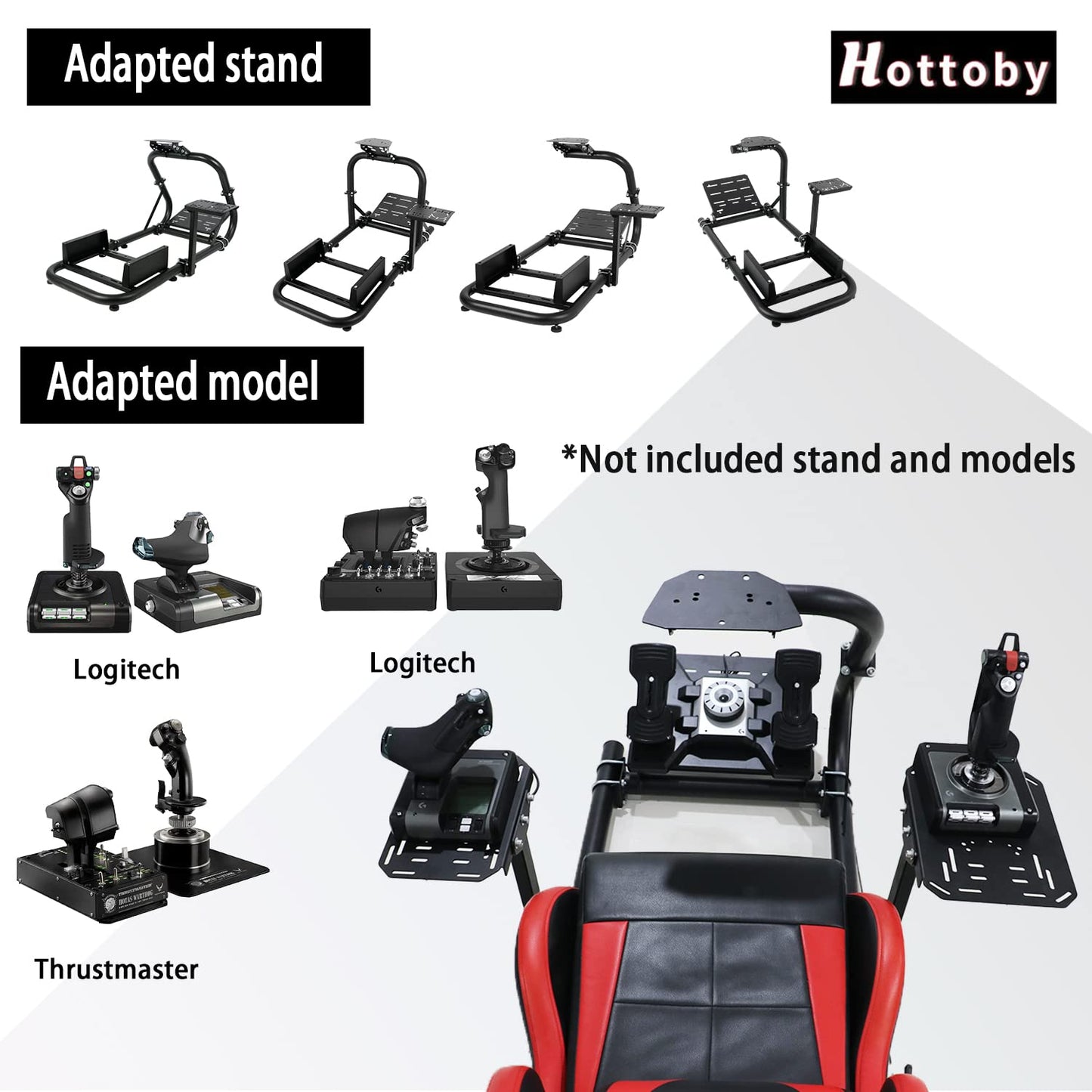 Upgrade Gear Shifter Mount,Support Racing/Handbrake/Flight Gear Shifter Lever,Support All Round Tube Simulation Cockpit Series