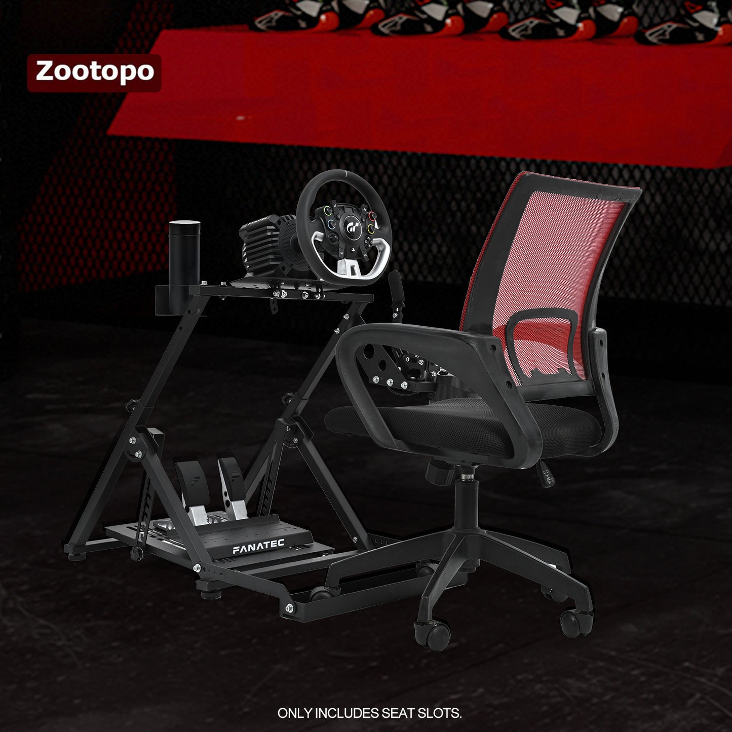 Zootopo Racing Simulator Seat Stabilization Kit Designed to Exactly Match Select Gaming Stands From Our Store,Includes All Necessary Mounting Bolts,No Racing Wheel Stand
