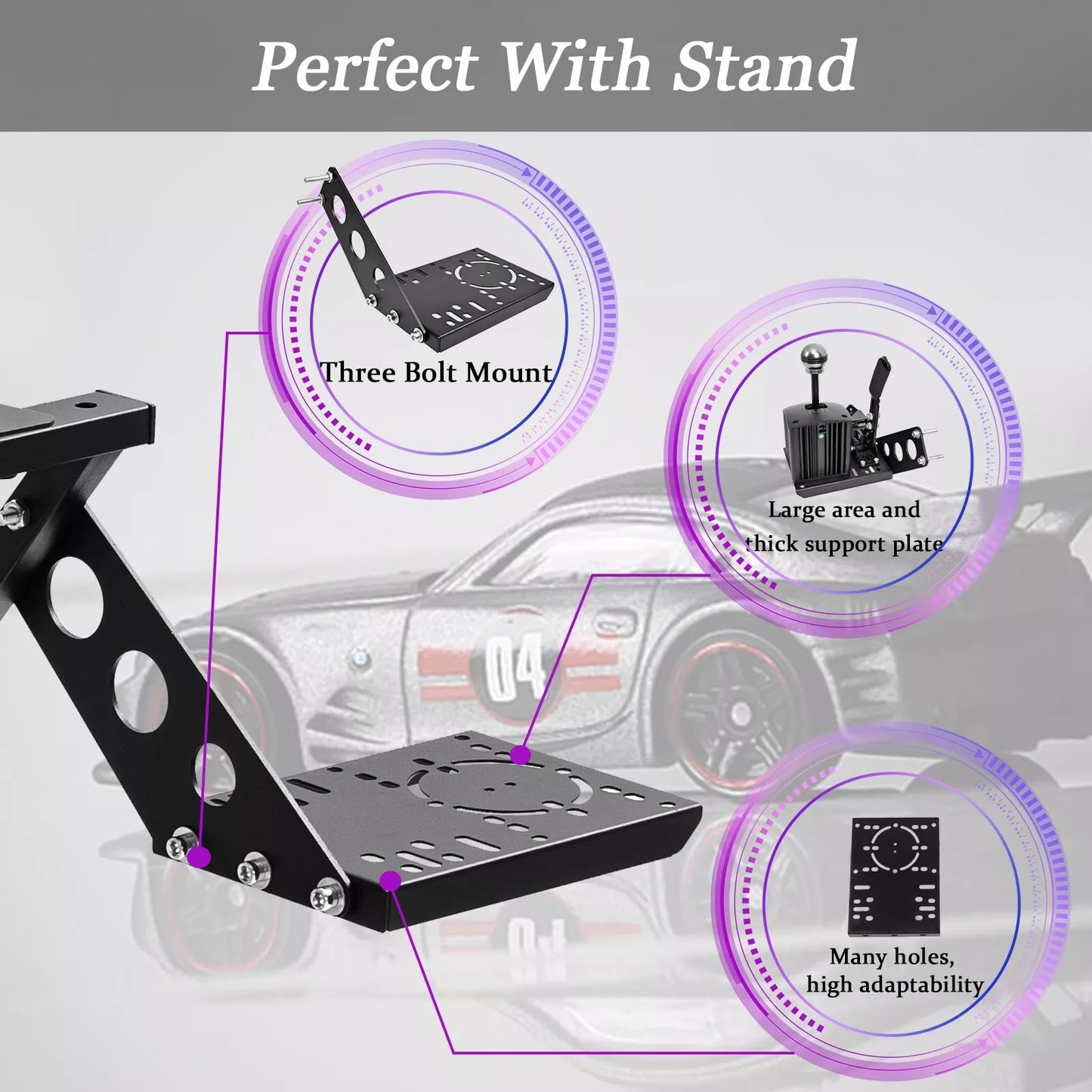 Hottoby Upgrade Racing Shifter Mounting Accessories Fit for Racing Wheel Stand