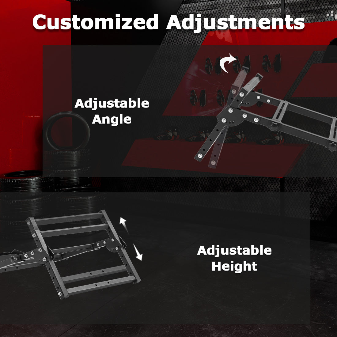 Zootopo Flight and Racing Wheel Stand Proprietary Accessories Fit for Chair Mount Compatible with Logitech/Thrustmaster/PXN/MOZA G27 G29 G920 G923 T248 T300RS GT R5,without Pedal