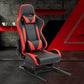 Zootopo Racing Seat Stand, Modern Style, Red and Black, Faux Leather, Ergonomic, Gaming Chair Stand, Racing Game, Adult, Indoor Use