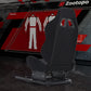 Zootopo Racing Simulator Cockpit with Black Seat, for Steering Wheel Stands, Double Locking Slides Cloth Breathable Gaming Seat,Add-On Stand
