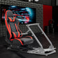 Zootopo Racing Seat Stand, Modern Style, Red and Black, Faux Leather, Ergonomic, Gaming Chair Stand, Racing Game, Adult, Indoor Use