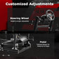 Zootopo 8040 Aluminum Profile Racing Simulaor Cockpit with Red Seat & Triple Display Stand Fit for Logitech/Thrustmaster/Fanatec G920,G923&T80 Professional,F1 Trunk,No Handbrake,Pedals,Steering Wheel