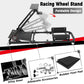 Foldable Racing Simulator Cockpit Stand Fit for Logitech/Thrustmaster G25,G27,G29,G920,G923&T300RS,T150,T80 Multi-Angle Adjustment Sim Cockpit No Steering Wheel HandBrake Pedals Seat