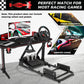 Foldable Racing Simulator Cockpit Stand Fit for Logitech/Thrustmaster G25,G27,G29,G920,G923&T300RS,T150,T80 Multi-Angle Adjustment Sim Cockpit No Steering Wheel HandBrake Pedals Seat