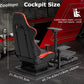 Zootopo Modular Flight Simulator and Racing Simulator Cockpit, Used for Combat or Racing Simulation, Compatible with Logitech/Thrustmaster Hotas Warthog/Honeycomb Alpha Bravo,No Wheel, Pedals, Handbrake and Monitor