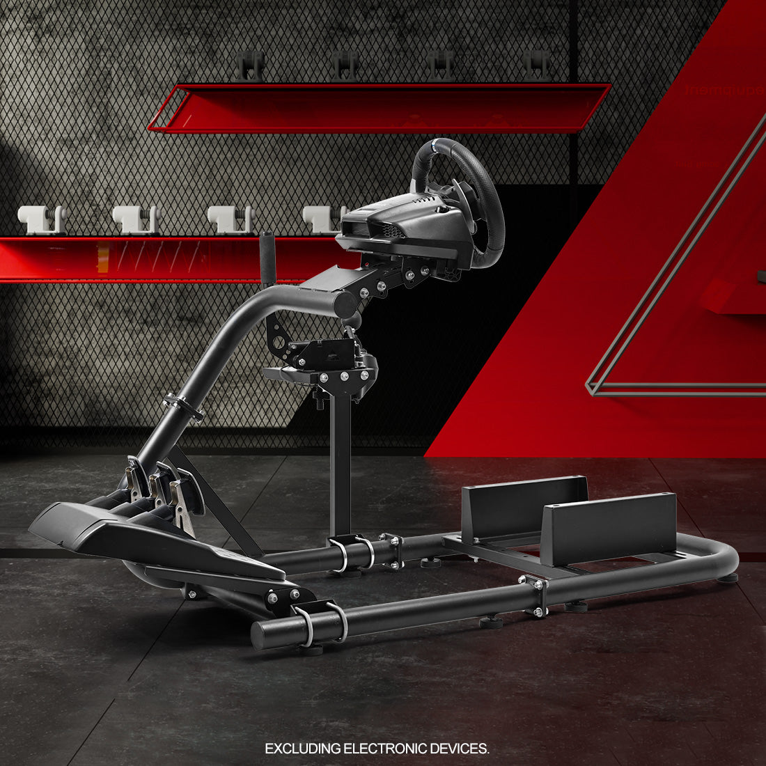 Zootopo Racing Sim Cockpit Wheel Stand fits for Logitech/Thrustmaster g25,g27,g923,t3pa,T248x,T80,T300RS TX, 50mm Round Tube Freedom Upgrade Steering Wheel Pedal Seat Not Included