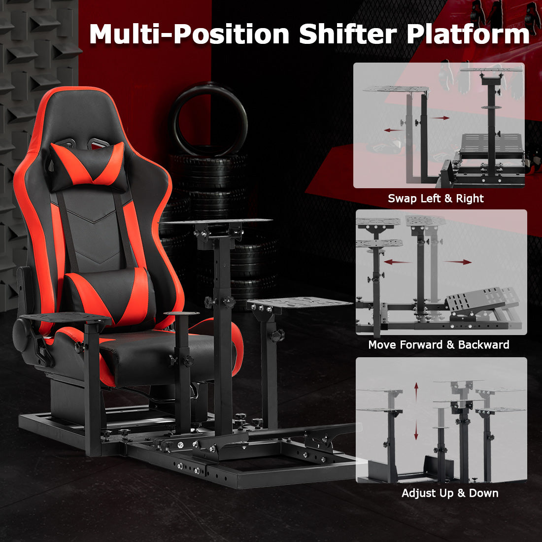 Zootopo Modular Flight Simulator and Racing Simulator Cockpit, Used for Combat or Racing Simulation, Compatible with Logitech/Thrustmaster Hotas Warthog/Honeycomb Alpha Bravo,No Wheel, Pedals, Handbrake and Monitor