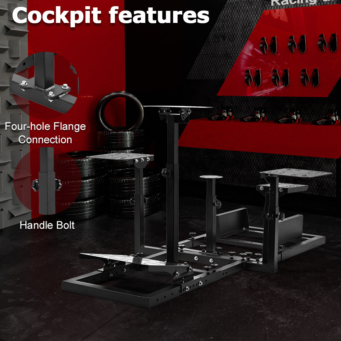 Zootopo Flight Simulator Cockpit Multi-Purpose Kit, compatible with HOTAS Warthog, G Saitek, Logitech G920 G923 T80 T150 and other models, without steering wheel mounts, foot pedals, hand brakes, throttles, joysticks and seats.
