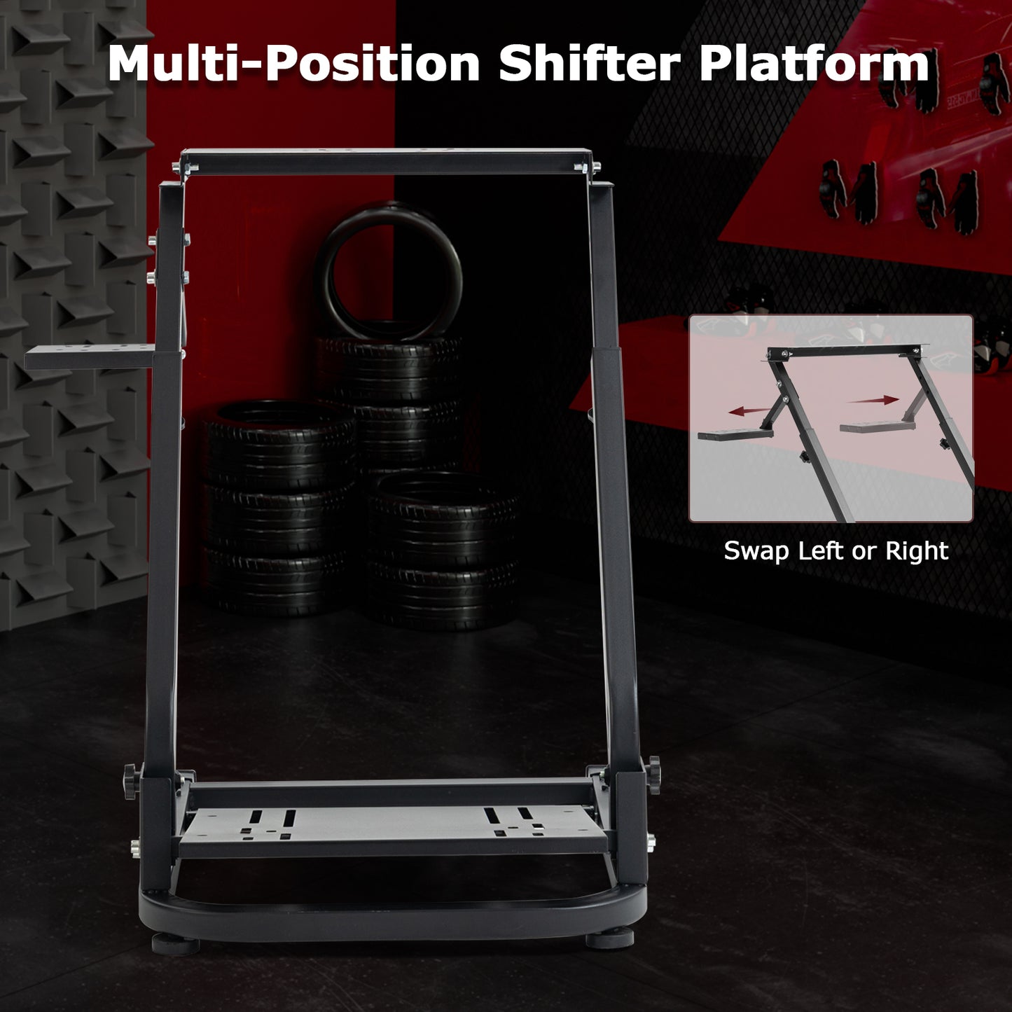 Zootopo Racing Steering Wheel Stand, Foldable Multi-level Adjustable, Fit for Logitech G920/Thrustmaster/PXN, Easy Storage&Install Gaming Simulator Cockpit, No Handbrake, Pedal or Steering Wheel