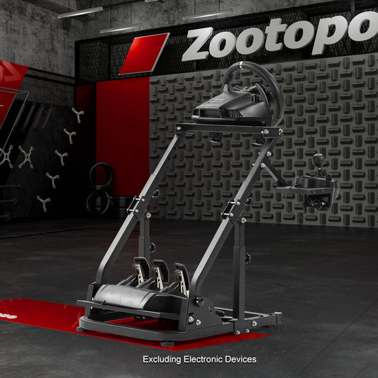 Zootopo G923 Racing Steering Wheel Stand with Reinforcement Bar Fit for Logitech Thrustmaster G27,G29,G920 T300RS,T80,T150 Driving Simulator Stand, Not Include Steering Wheel,Pedals,Handbrake