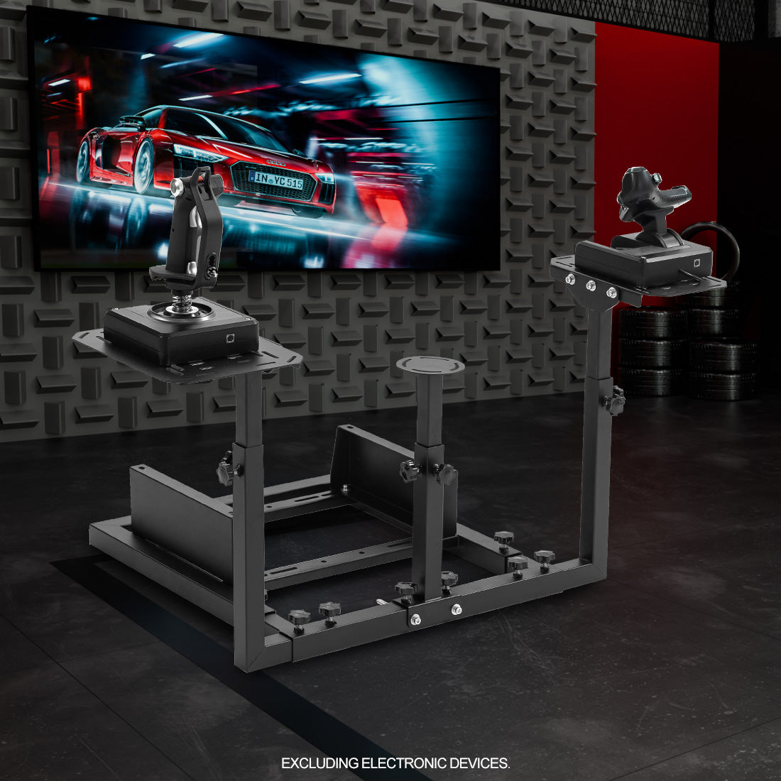 Zootopo Flight Simulator Cockpit  Fit for Logitech X52 PRO,X56, Thrustmaster T16000M,HotasWarthing Flight Stick,Unlimited Adjustment,Not Include Steering Wheel,Pedals,Handbrake and Joystick