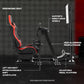 Zootopo 8040 Aluminum Profile Racing Simulaor Cockpit with Red Seat & Monitor Frame Fit for Logitech/Thrustmaster/Fanatec G920,G923&T80 Professional,F1 Trunk,No Handbrake,Pedals,Steering Wheel