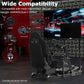 Zootopo 8040 Aluminum Profile Racing Simulator Cockpit with Black Seat & Monitor Frame Fit for Logitech/Thrustmaster/Fanatec G25 G27 G29 G923 T80,F1 Trunk,No Handbrake,Pedals & Steering Wheel