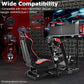 Zootopo 8040 Aluminum Profile Racing Simulaor Cockpit with Red Seat & Triple Display Stand Fit for Logitech/Thrustmaster/Fanatec G920,G923&T80 Professional,F1 Trunk,No Handbrake,Pedals,Steering Wheel