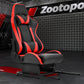 Zootopo Rear Seat Bottom Brackets of 30mm Square Tube Racing Simlator Cockpit with Red Seat， DIY Upgraded Racing Seat Gaming Steering Wheel Stand Thickened Steel Adjustable