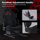 Zootopo Racing Simulator Cockpit with Black Seat, for Steering Wheel Stands, Double Locking Slides Cloth Breathable Gaming Seat,Add-On Stand