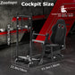 Zootopo 8040 Aluminum Profile Racing Simulator Cockpit with Black Seat & Monitor Frame Fit for Logitech/Thrustmaster/Fanatec G25 G27 G29 G923 T80,F1 Trunk,No Handbrake,Pedals & Steering Wheel
