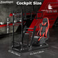 Zootopo 8040 Aluminum Profile Racing Simulaor Cockpit with Red Seat & Triple Display Stand Fit for Logitech/Thrustmaster/Fanatec G920,G923&T80 Professional,F1 Trunk,No Handbrake,Pedals,Steering Wheel
