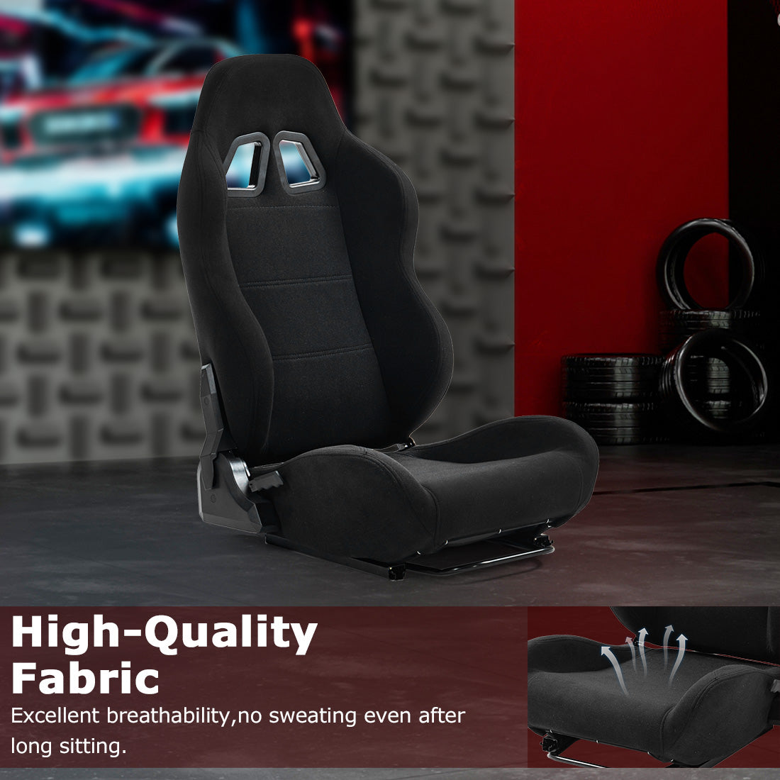 Zootopo Racing Seat with Adjustable Slide Adapt Racing Wheel Stand for Logitech G25 G27 G29 G920 Thrustmaster T80 T150 T300 T500 T300RS T500RS T-GT Racing Wheel Shifter and Pedals