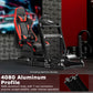Zootopo 8040 Aluminum Profile Racing Simulaor Cockpit Simulator with Red Seat Fit for Logitech/Thrustmaster/Fanatec/Moza G920,G923 Professional&Expandability,F1 Truck,No Handbrake,Pedals,Steering Wheel