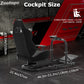 Zootopo Racing Driving Simulator Cockpit with Black Seat Stability Upgrade Fit for Logitech/Thrustmaster/Fanatec G27,G29,G920,G923,T300RS &CSL-DD Wheel Frame,No Steering Wheel,Pedal,Handbrake