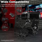 Zootopo Adjustable Racing Sim Cockpit with Black Seat Unobstructed Design for Both Legs Fit for Logitech/Thrustmaster G29 G923 G25 T80 T150 Racing Wheel Cockpit with Triple Monitor Stand Not Include Steering Wheel,Pedals,Handbrake