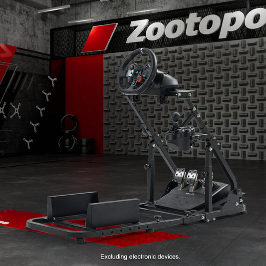 Zootopo Racing Wheel Stand Fit for Logitech G25 G27 G29 G920,Unlimited Adjustment,Foldable Racing Simulator Cockpit Frame,Not Included Shifter,Wheel,Pedals