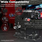 Zootopo Racing Simulator Cockpit with Triple-monitor Setup Crafted from 3060 Aluminum Profile, Fit for Thrustmaster，for Fanatec，for Logitech G29/GPro, Unlimited Adjustment,Not Include Steering Wheel,Pedals,Handbrake