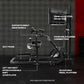 Zootopo Professional Racing Simulator Cockpit with Triple Monitor Stand, Fit for Logitech G920/Thrustmaster/Moza, Streamlined Dual-arm Design, No Wheel, Pedals, Handbrake, Seat and Monitor