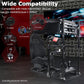 Zootopo 3060 Aluminum Profile Racing Simulator Cockpit with Black Seat and Triple-monitor Setup, Fit for Thrustmaster,for Fanatec,for Logitech G29 , Adjustable Driving Simulator Cockpit, Does Not Include Steering Wheel, Pedals, or Handbrake