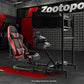 Zootopo Racing Simulator Cockpit with Triple Monitor Stand and Red Seat Suitable for Logitech/Thrustmaster T500RS TX G29 G920 G923 CSL-DD, Without Steering Wheel, Pedals, Handbrake
