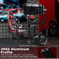 Zootopo 3060 Aluminum Profile Racing Simulator Cockpit with Red Seat and Triple-monitor Setup, Fit for Thrustmaster,for Fanatec,for Logitech G29 , Adjustable Driving Simulator Cockpit, Does Not Include Steering Wheel, Pedals, or Handbrake
