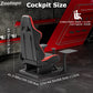Zootopo Flight Simulator Cockpit with Red Seat Fit for Logitech X52 PRO,X56, Thrustmaster T16000M,HotasWarthing Flight Stick,Unlimited Adjustment,Not Include Steering Wheel,Pedals,Handbrake and Joystick