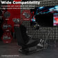 Zootopo Adjustable Racing Sim Cockpit with Black Seat Unobstructed Design for Both Legs Fit for Logitech/Thrustmaster G29 G923 G25 T80 T150 Racing Wheel Cockpit with Monitor Stand Not Include Steering Wheel,Pedals,Handbrake