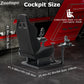 Zootopo Flight Simulator Cockpit with Black Seat Fit for Logitech X52 PRO,X56, Thrustmaster T16000M,HotasWarthing Flight Stick,Unlimited Adjustment,Not Include Steering Wheel,Pedals,Handbrake and Joystick