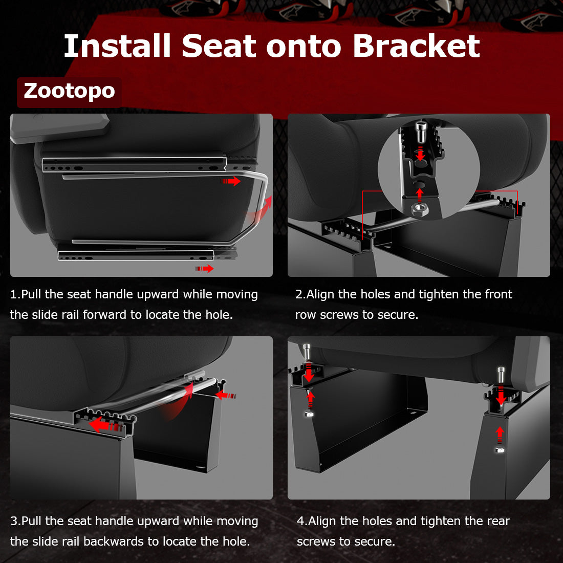 Zootopo Professional Racing Simulator Cockpit with TV Stand&Seat, Fit for Logitech G920/Thrustmaster/Moza, Streamlined Dual-arm Design, No Wheel, Pedals, Handbrake, and Monitor