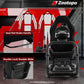 Zootopo Professional Racing Simulator Cockpit with Black Seat, Fit for Logitech G920/Thrustmaster/Moza, Streamlined Dual-arm Design, No Wheel, Pedals, Handbrake, and Monitor Stand