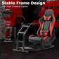 Zootopo Adjustable Racing Sim Cockpit with Red Seat Unobstructed Design for Both Legs Fit for Logitech/Thrustmaster G29 G923 G25 T80 T150 Racing Wheel Cockpit Not Include Steering Wheel,Pedals,Handbrake