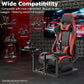 Zootopo Flight Simulator Cockpit with Red Seat Fit for Logitech X52 PRO,X56, Thrustmaster T16000M,HotasWarthing Flight Stick,Unlimited Adjustment,Not Include Steering Wheel,Pedals,Handbrake and Joystick