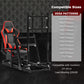 Zootopo 8040 Aluminum Profile Racing Simulaor Cockpit with Red Seat & Monitor Frame Fit for Logitech/Thrustmaster/Fanatec G920,G923&T80 Professional,F1 Trunk,No Handbrake,Pedals,Steering Wheel