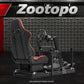 Zootopo 8040 Aluminum Profile Racing Simulaor Cockpit Simulator with Red Seat Fit for Logitech/Thrustmaster/Fanatec/Moza G920,G923 Professional&Expandability,F1 Truck,No Handbrake,Pedals,Steering Wheel