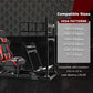 Zootopo 8040 Aluminum Profile Racing Simulaor Cockpit with Red Seat & Triple Display Stand Fit for Logitech/Thrustmaster/Fanatec G920,G923&T80 Professional,F1 Trunk,No Handbrake,Pedals,Steering Wheel