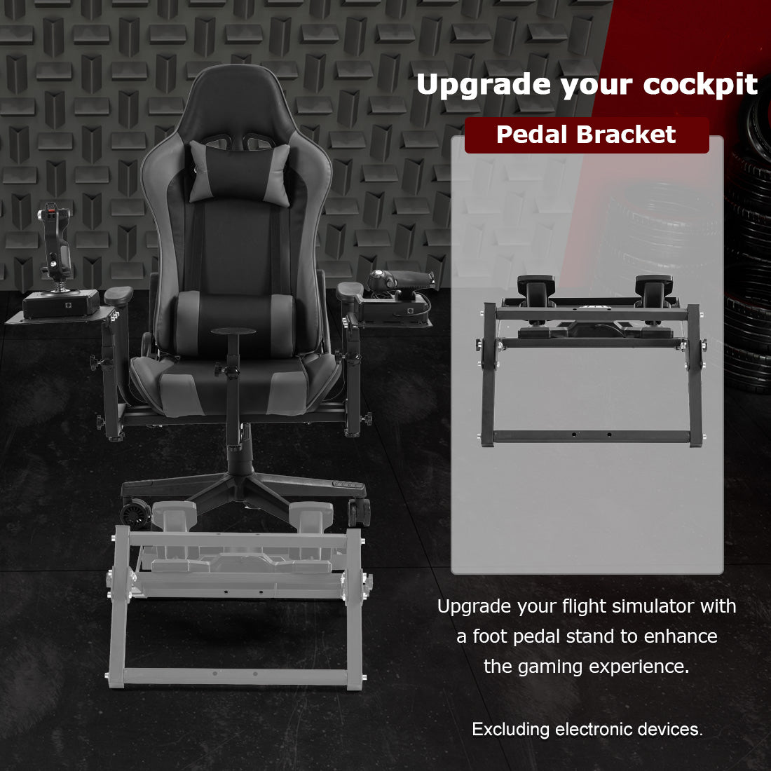 Zootopo Flight Racing Simulator Cockpit with Seat Adjustable&Shifter Platform Upgrade Fit for Logitech/Thrustmaster/Hotas Warthog G29,G920,Multi-Function&Office Use,No Throttle,Joystick,Pedal