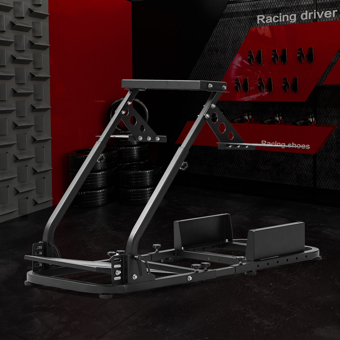 Zootopo Flight Racing Simulator Stand Fit for Fanatec/Moza/Logitech X52 PRO/Thrustmaster A10,T.16000M FCS Adjustable Versatile,No Joystick,Handbrake,Shifter,Pedals,Steering Wheel,TV Mount,Seat