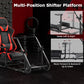 Zootopo Adjustable Sim Racing Cockpit with Red Seat, Fit for Logitech/Thrustmaster/Fanatec G920 G923 G29 Frame, Double Arm Reinforcement, No Steering Wheel, Pedal, Handbrake