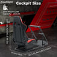 Zootopo Racing Simulator Cockpit with Red Seats, Fit for Logitech G923/G29/G920, Thrustmaster, Fanatec, Unlimited Adjustment,Not Included Shifter,Wheel,Pedals