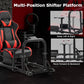 Zootopo G920 Racing Simulator Cockpit with Red Seat Frame Large Round Tube Stable and Adjustable Racing Wheel Stand Fit for Logitech G25 G27 G29 G920 Thrustmaster T80 T150 Wheel, Pedals and Shifter Not Include